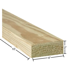 A picture of a rail with its dimensions labeled