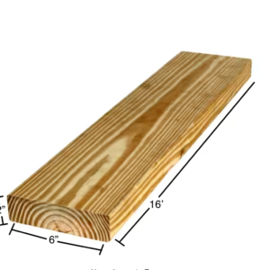 A picture of a rotboard with its dimensions labeled.