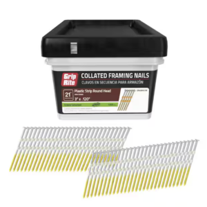 Collated Exterior Galvanized Round Head Framing Full Box 3 in. x 0.120 in. 21°
